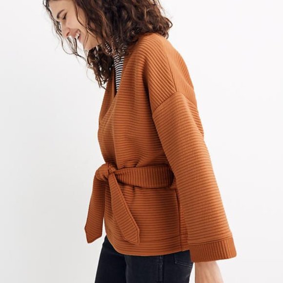NWT Madewell Texture & Thread Quilted Wrap Jacket - Picture 2 of 9